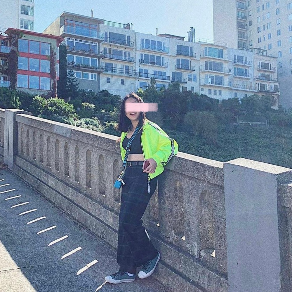 iris los angeles neon bomber windbreak track jacket